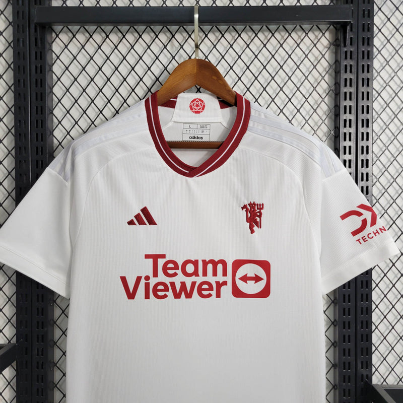 Camisa Manchester United Away III | 23/24 Torcedor Adidas Masculino - Branco