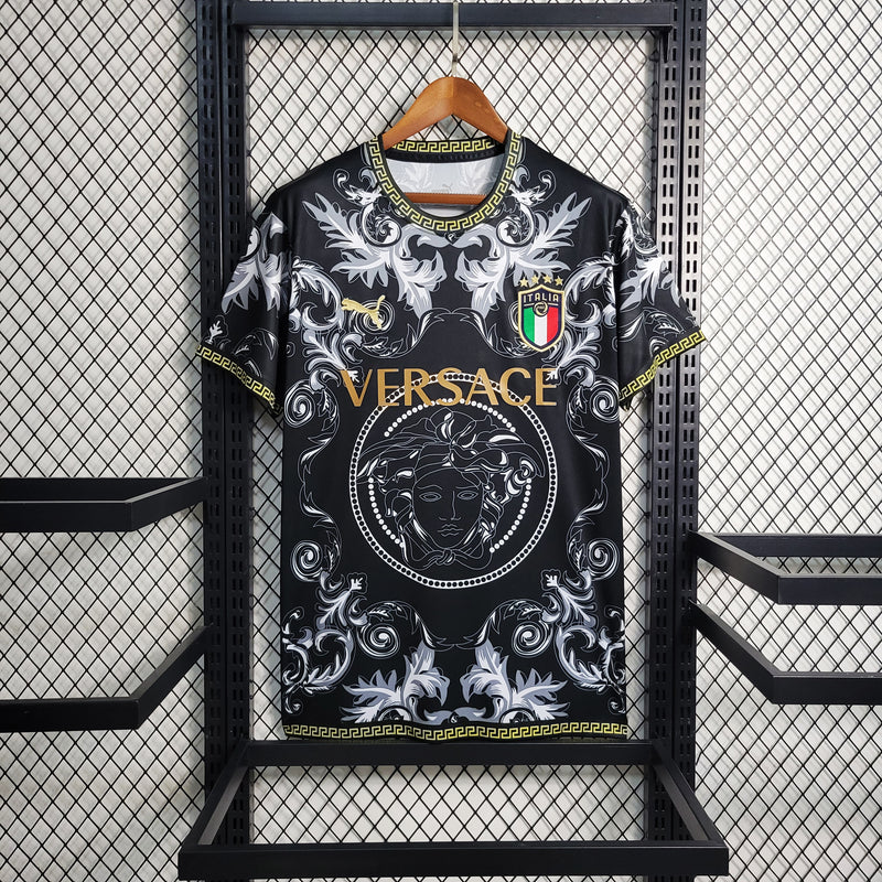 Camisa Itália Edição Especial Versace | 23/24 Torcedor Puma Masculino - Preto