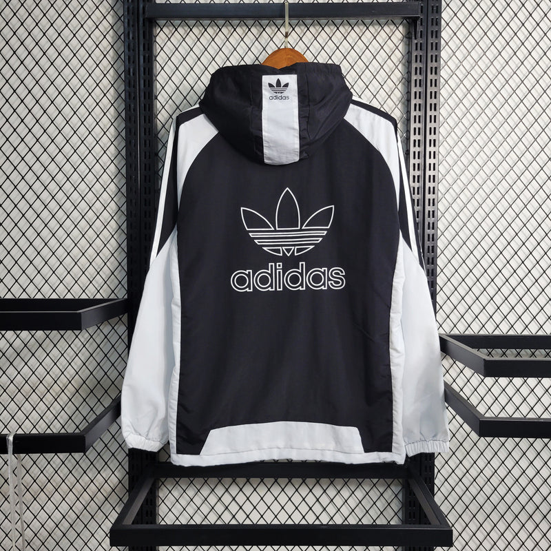 Jaqueta Corta-Vento Adidas Old - Preto