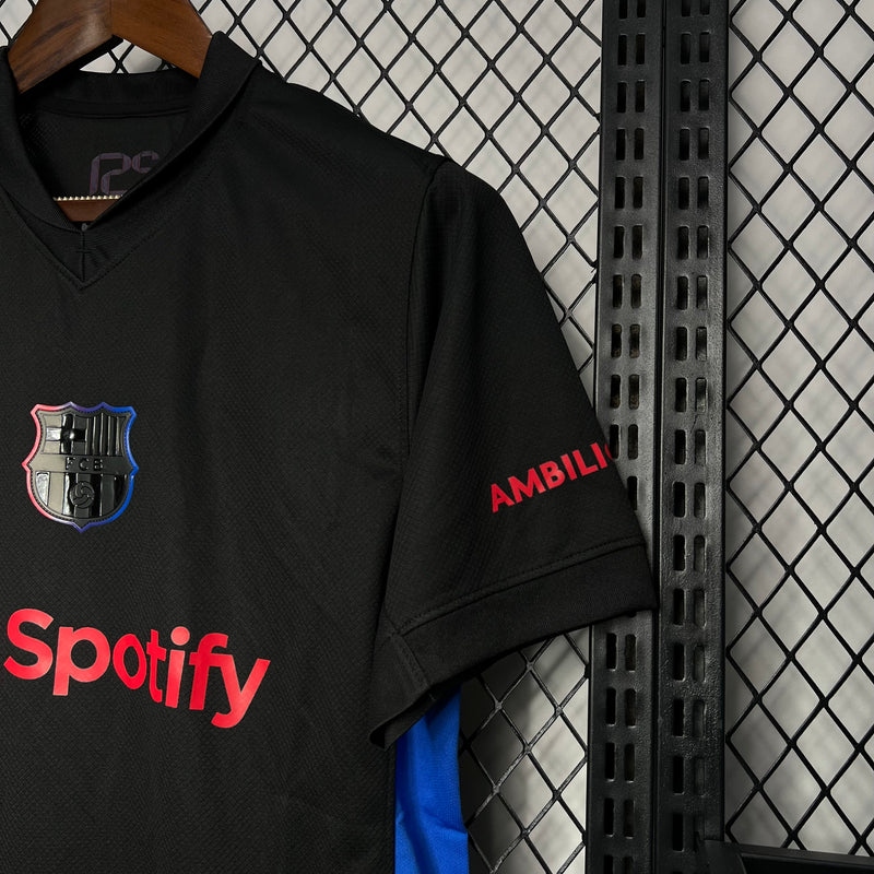 Camisa Barcelona Away | 24/25 Torcedor Masculino - Preto