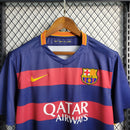 Camisa Barcelona Home 15/16 Retrô - Azul+Grená