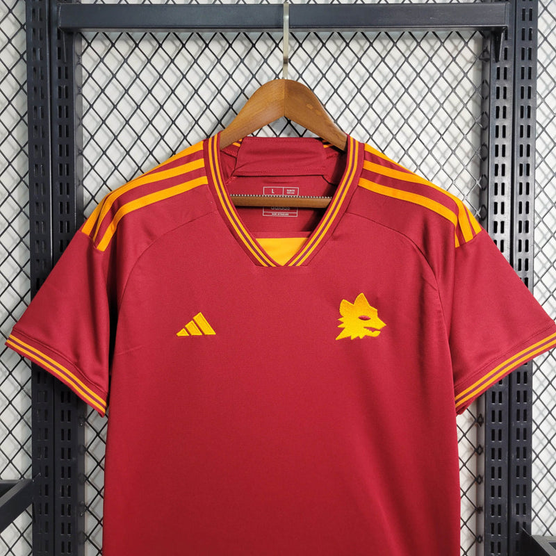 Camisa Roma Home | 23/24 Torcedor Adidas Masculino - Vinho