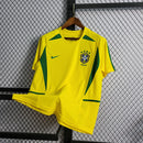 Camisa Brasil Home 2002 Retrô - Amarelo