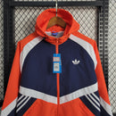 Jaqueta Corta-Vento Adidas Casual - Laranja e Azul