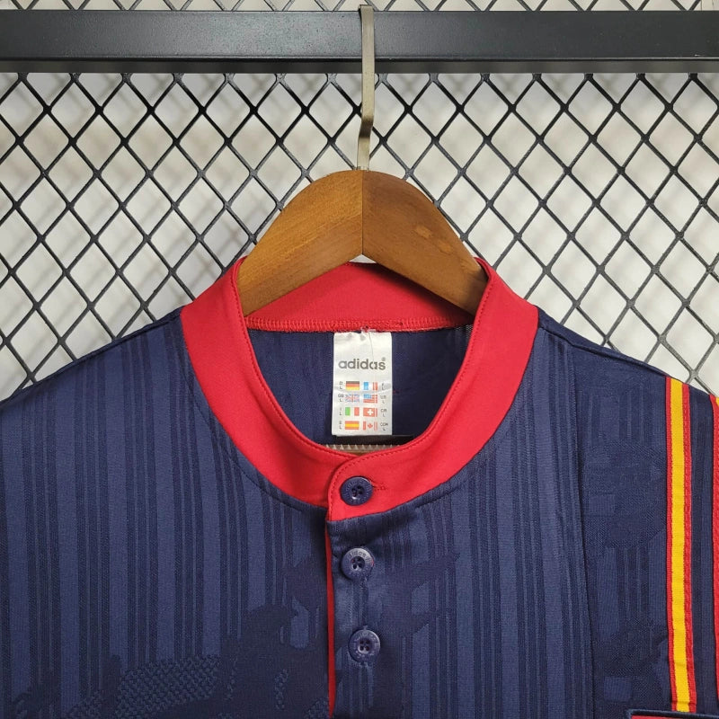 Camisa Retrô Espanha Away 1996 - Azul Escuro