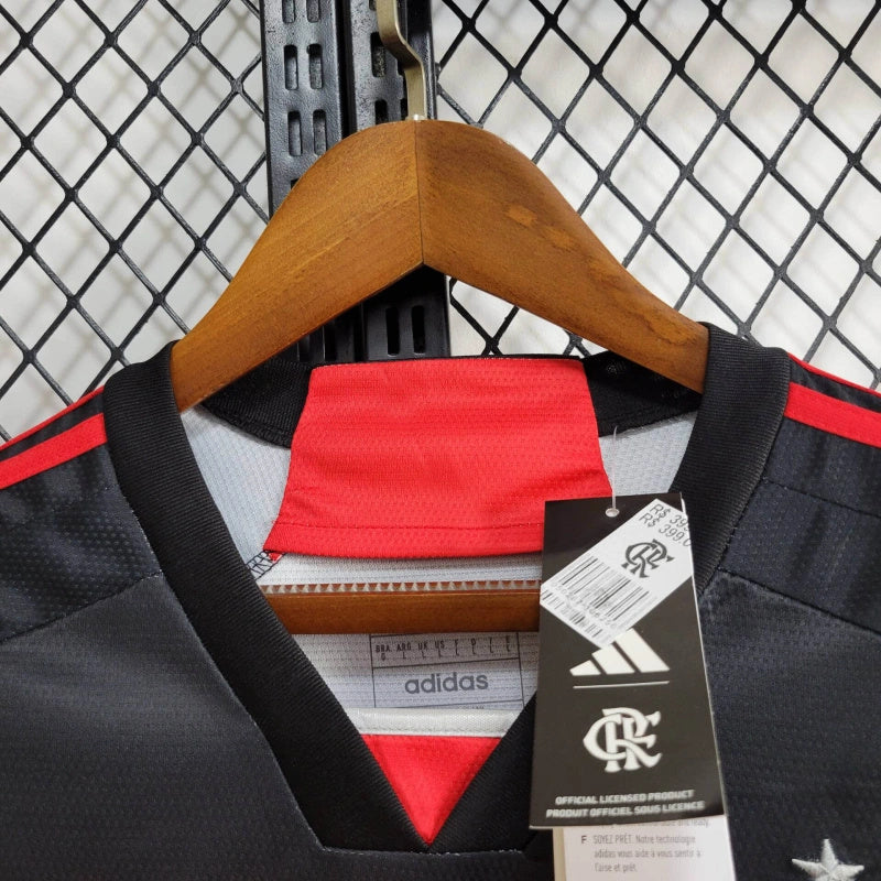 Camisa do Flamengo Home 24/25 Torcedor Masculino - Preto e Vermelho
