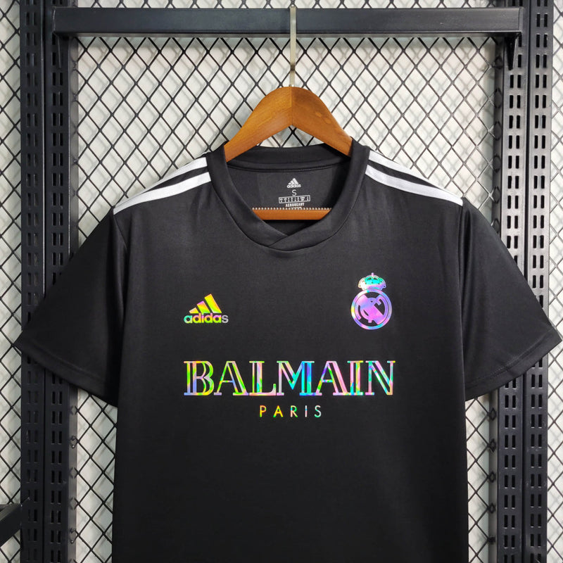 Camisa Real Madrid Edição Especial | 23/24 Torcedor Adidas Masculino - Preto Balmain