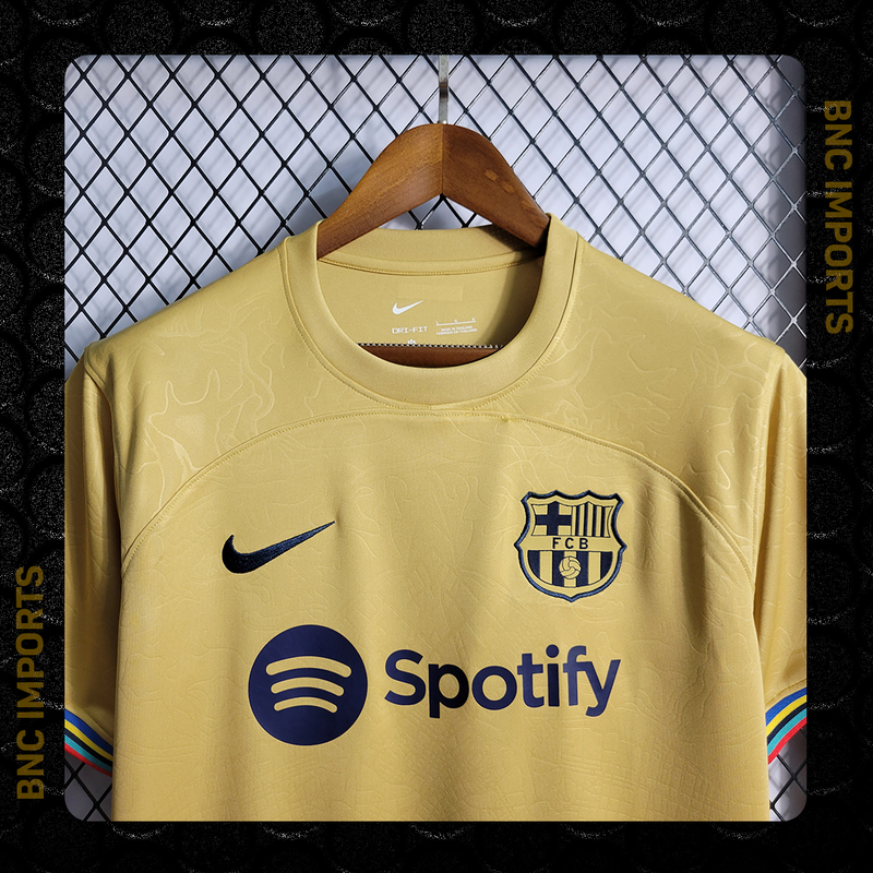 Camisa Barcelona Away II | 22/23 Torcedor Nike Masculino - Dourado