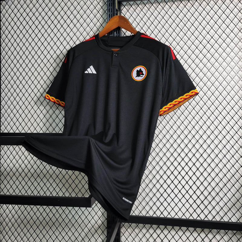 Camisa Roma Away III | 23/24 Torcedor Adidas Masculino - Preto