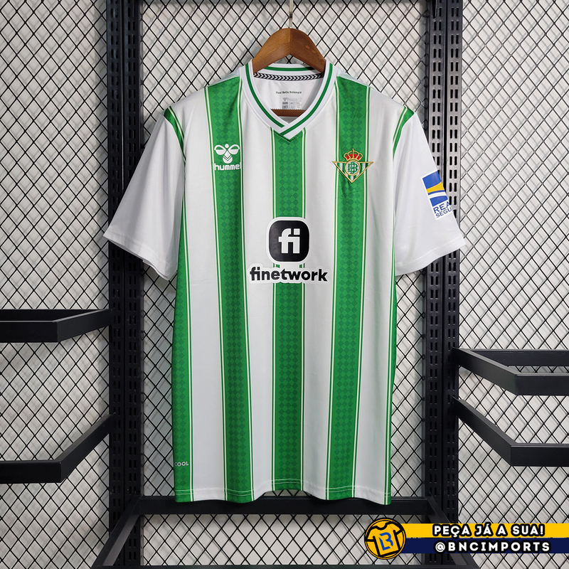 Camisa Real Betis Home | 23/24 Torcedor Hummel Masculino - Verde e Branco