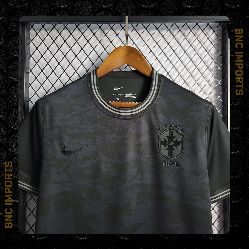 Camisa Brasil Concept All Black | 22/23 Torcedor Nike Masculino - Preto