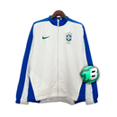 Jaqueta Corta-Vento Brasil 24/25 Masculino Nike - Branco e Azul