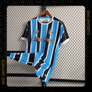 Camisa Grêmio Home I 23/24 Torcedor Umbro Masculino - Azul, Preto e Branco