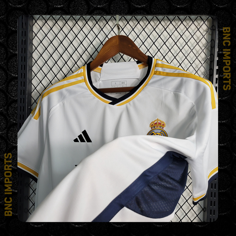 Camisa Real Madrid Home | 23/24 Torcedor Adidas Masculino - Branco