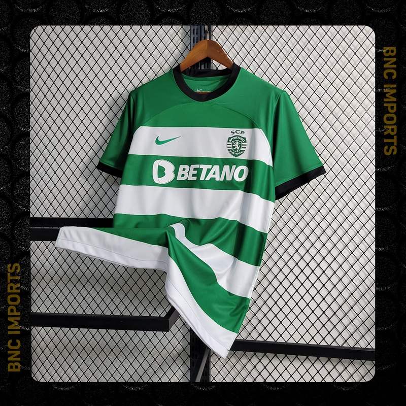 Camisa Sporting Home | 23/24 Torcedor Nike Masculino - Verde e Branco