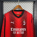 Camisa Milan Home Manga Longa | 23/24 Torcedor Puma Masculino - Vermelho e Preto