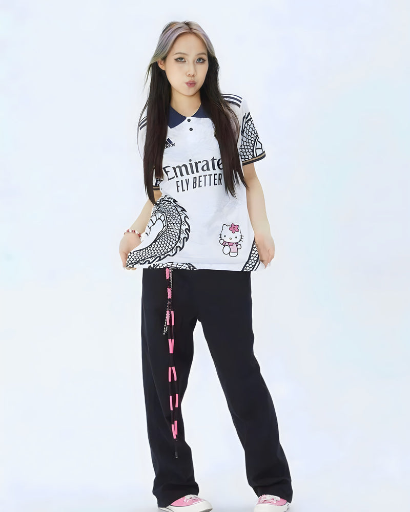 Camisa Real Madrid - Edição Especial Hello Kitty 24/25 - Torcedor Adidas - Branco