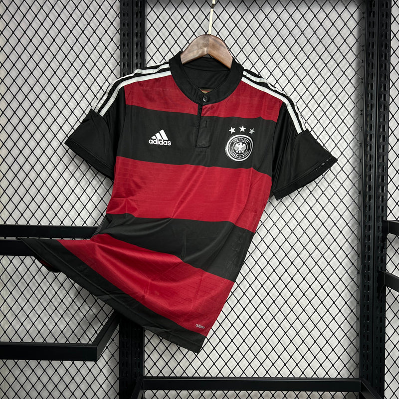 Camisa Alemanha Away 2014 Retrô - Vermelho+Preto