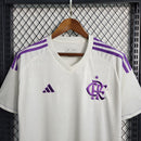 Camisa Flamengo Goleiro I 23/24 Torcedor Adidas Masculino - Branco e Roxo