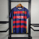 Camisa Barcelona Home 15/16 Retrô - Azul+Grená