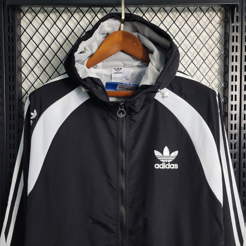 Jaqueta Corta-Vento Adidas Old - Preto