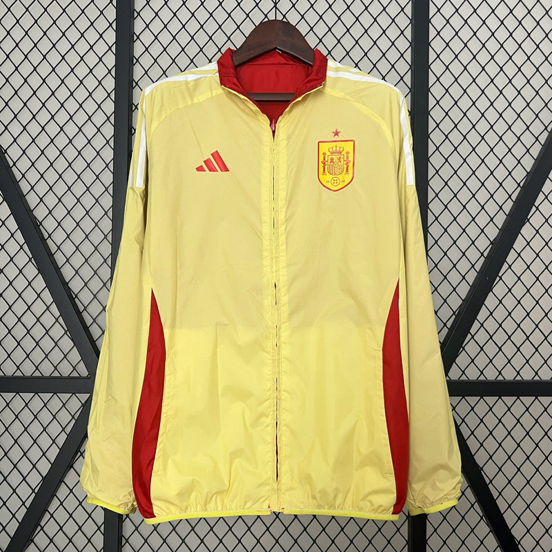 Jaqueta Corta-Vento Espanha Dupla-Face 24/25 Masculino Adidas - Vermelho