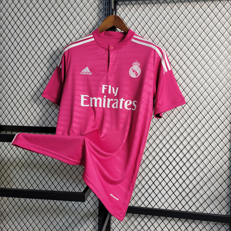 Camisa Retrô Real Madrid Away 14/15 - Rosa