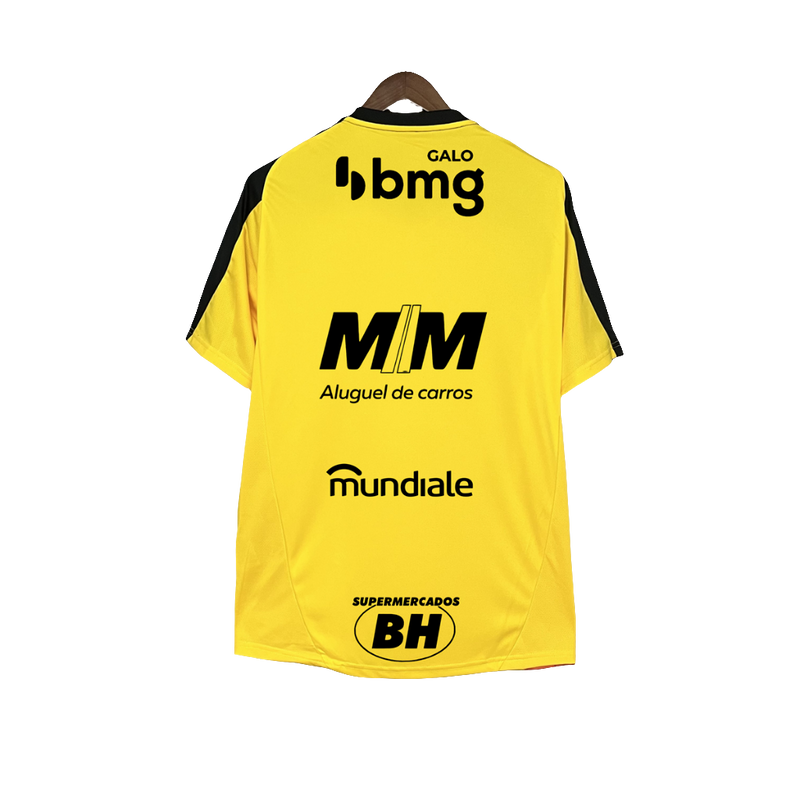 Camisa Atlético Mineiro 25/26 Amarelo Treino - Todos os Patrocínios - Versão Torcedor
