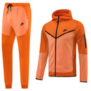 Conjunto Nike: Tech Fleece - Laranja e Branco