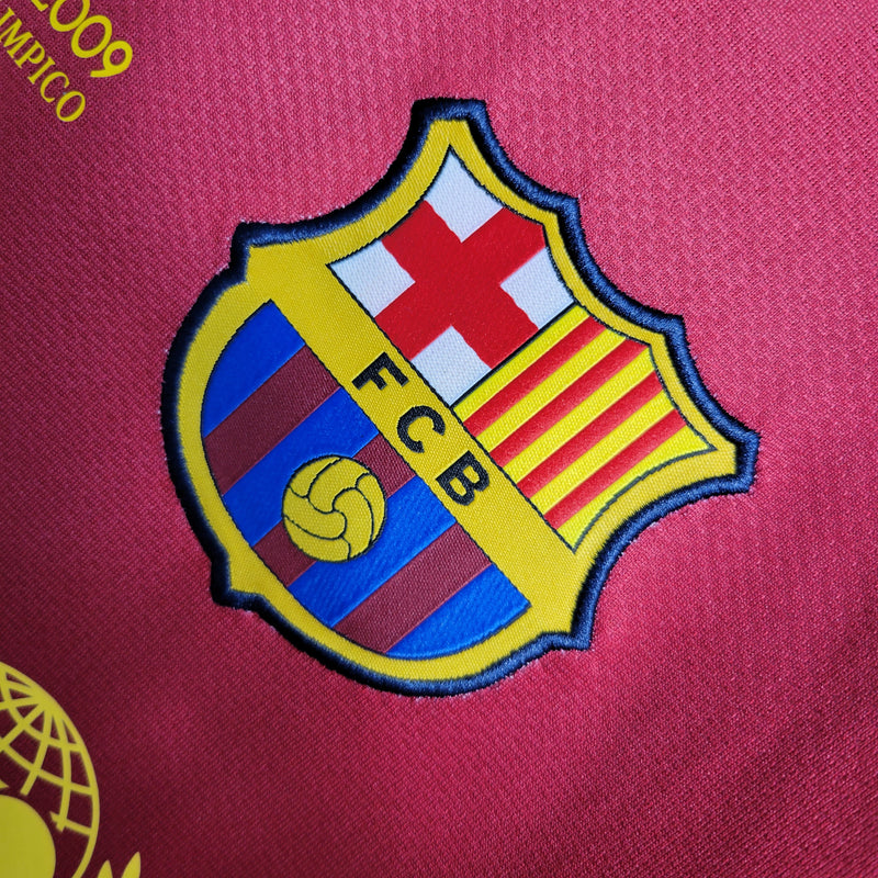 Camisa Barcelona Home 08/09 Retrô - Azul+Grená