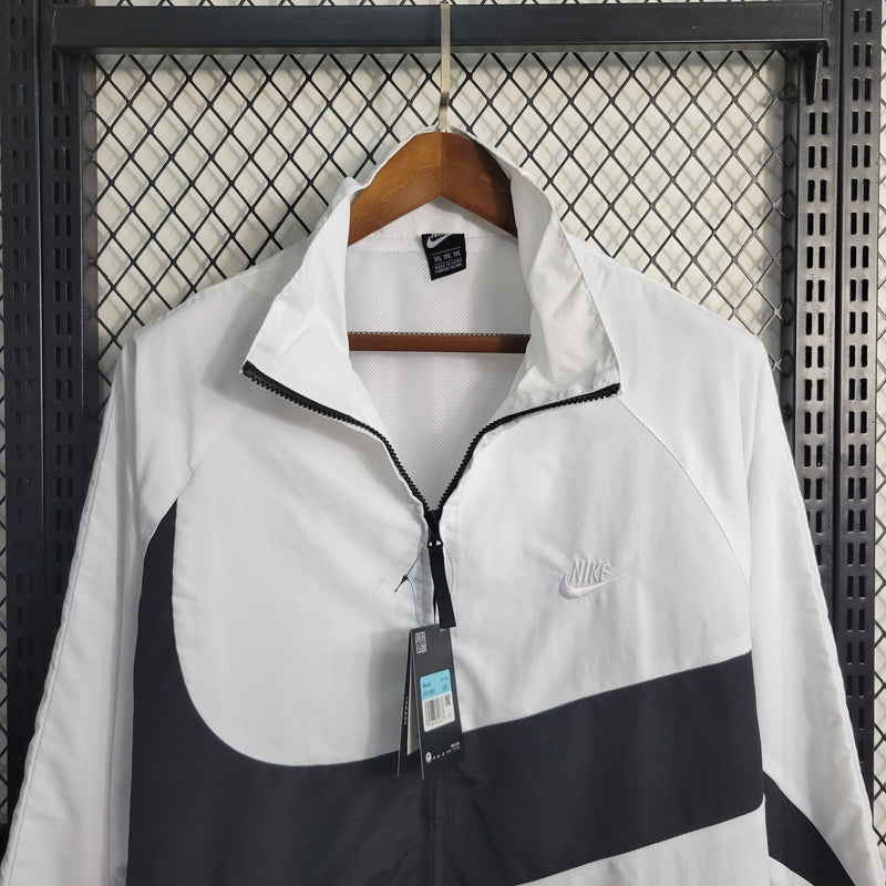 Jaqueta Corta-Vento Nike Big Swoosh - Branco