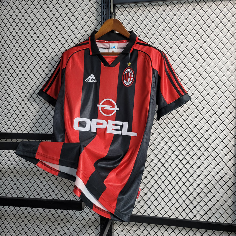 Camisa Retrô AC Milan Home 98/99 - Vermelho+Preto