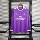 Camisa Real Madrid Retrô 17/18 | Torcedor Adidas Masculino - Roxo - Manga Longa