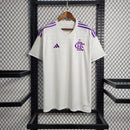 Camisa Flamengo Goleiro I 23/24 Torcedor Adidas Masculino - Branco e Roxo