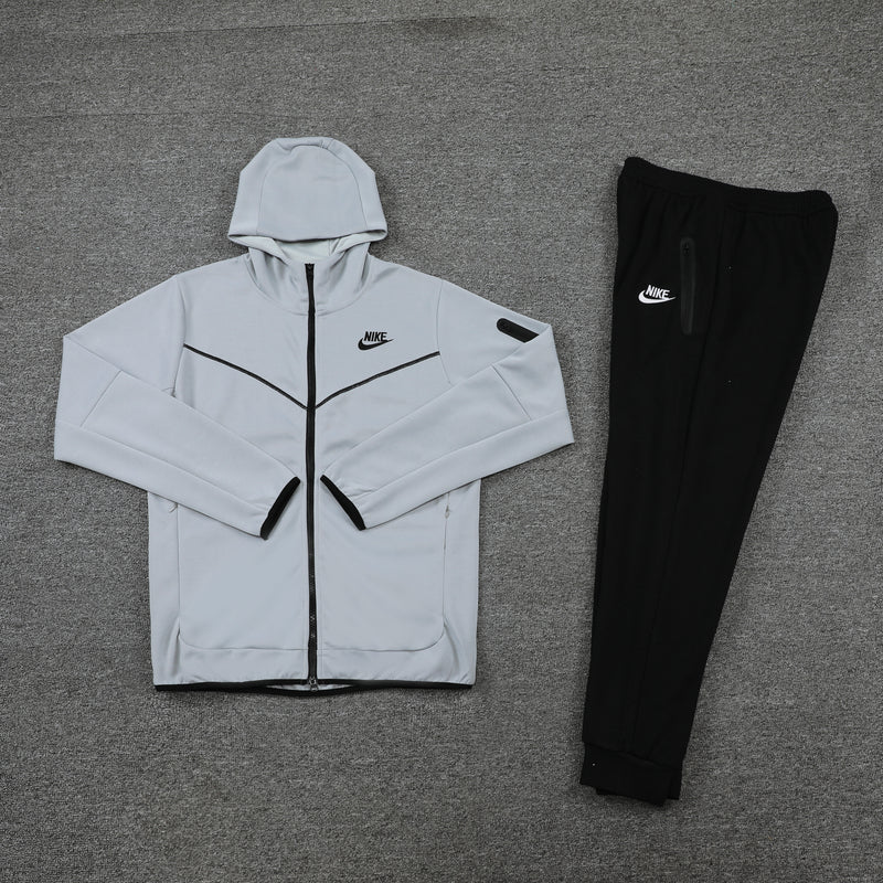 Conjunto Nike: Tech Fleece - Cinza e Preto