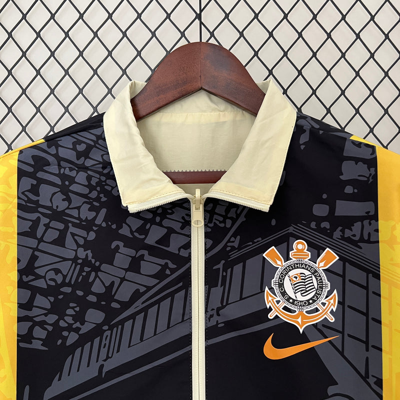 Jaqueta Corta-Vento Corinthians Dupla-Face 24/25 Masculino Nike - Bege