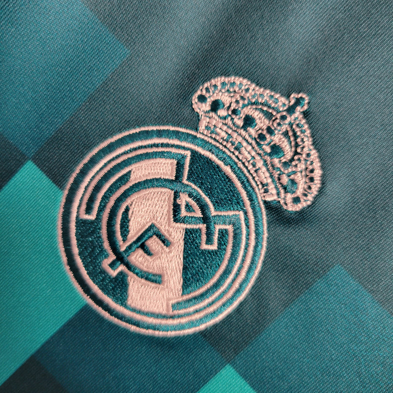 Camisa Retrô Real Madrid Third 17/18 - Azul