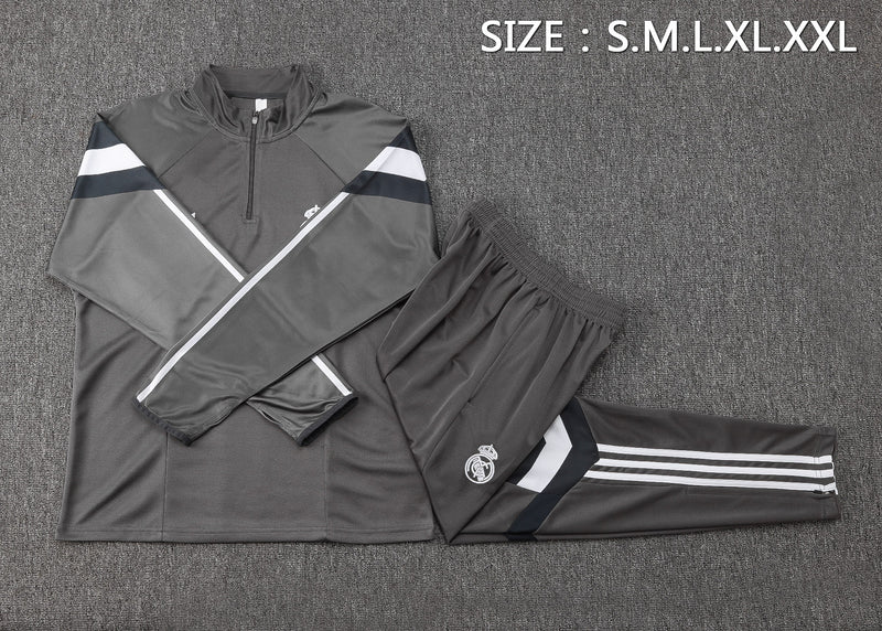 Conjunto Real Madrid 24/25 Masculino Adidas - Cinza