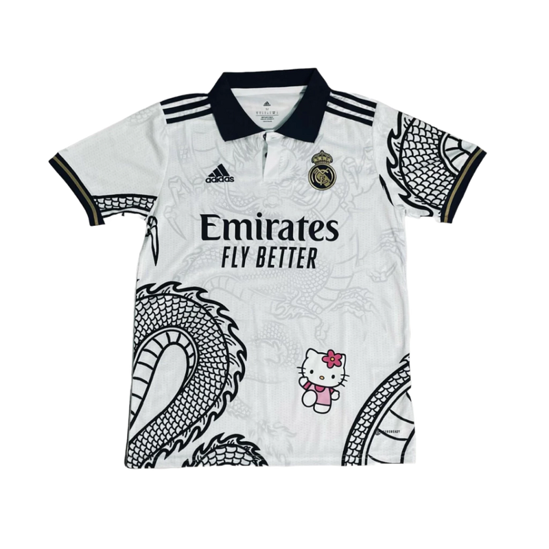 Camisa Real Madrid - Edição Especial Hello Kitty 24/25 - Torcedor Adidas - Branco