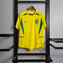 Camisa Brasil Home 2002 Retrô - Amarelo