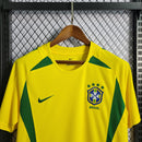 Camisa Brasil Home 2002 Retrô - Amarelo