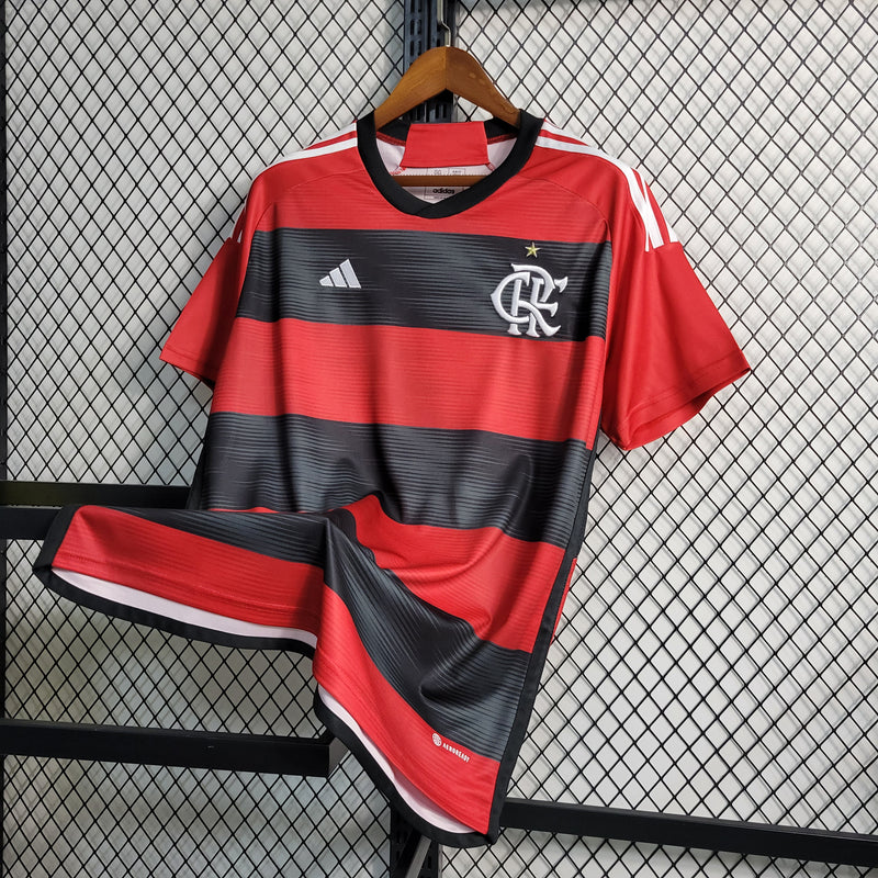 Camisa Flamengo Home | 23/24 Torcedor Adidas Masculino - Vermelho e Preto